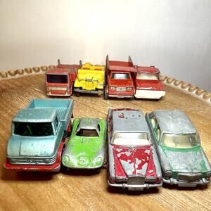 Vintage Lesney Matchbox Vehicle Truck Lot Of 8 Made In England 1970s